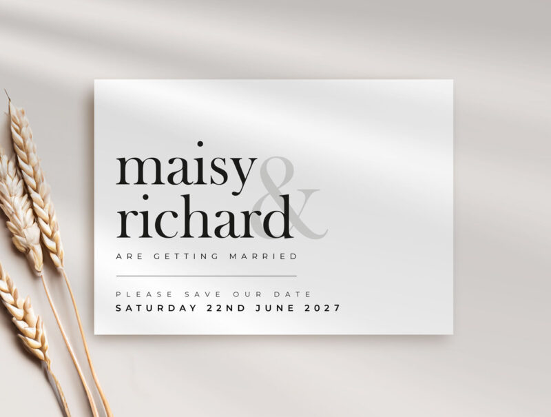 Modern Wedding Save the Date