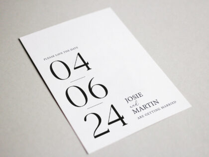 The Date Wedding Save the Date Card