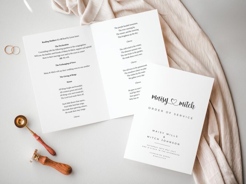 Together Wedding Order of Service
