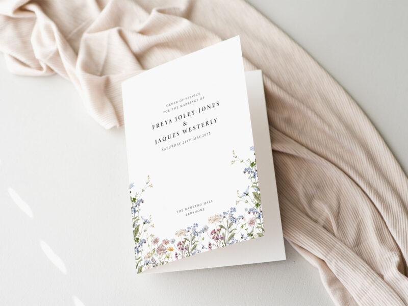 Meadow Wedding Order of Service