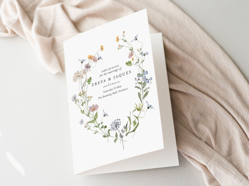Meadow Wedding Order of Service