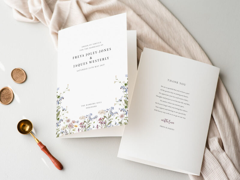 Meadow Wedding Order of Service