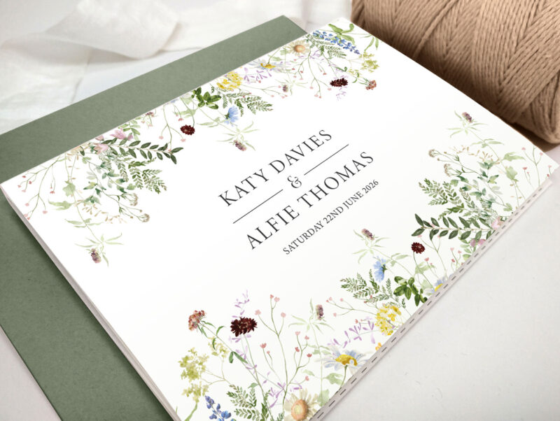 Wild Blooms Concertina Invitation