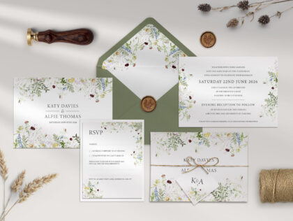 Wild Blooms Wedding Invitation
