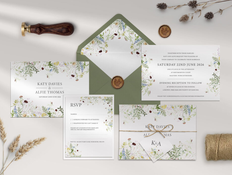 Wild Blooms Wedding Invitation