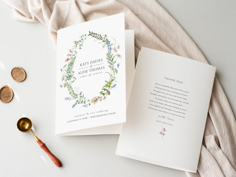 Wild Blooms Order of Service