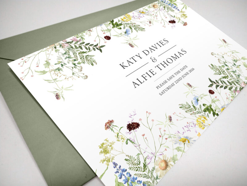 Wild Blooms Wedding Save the Date