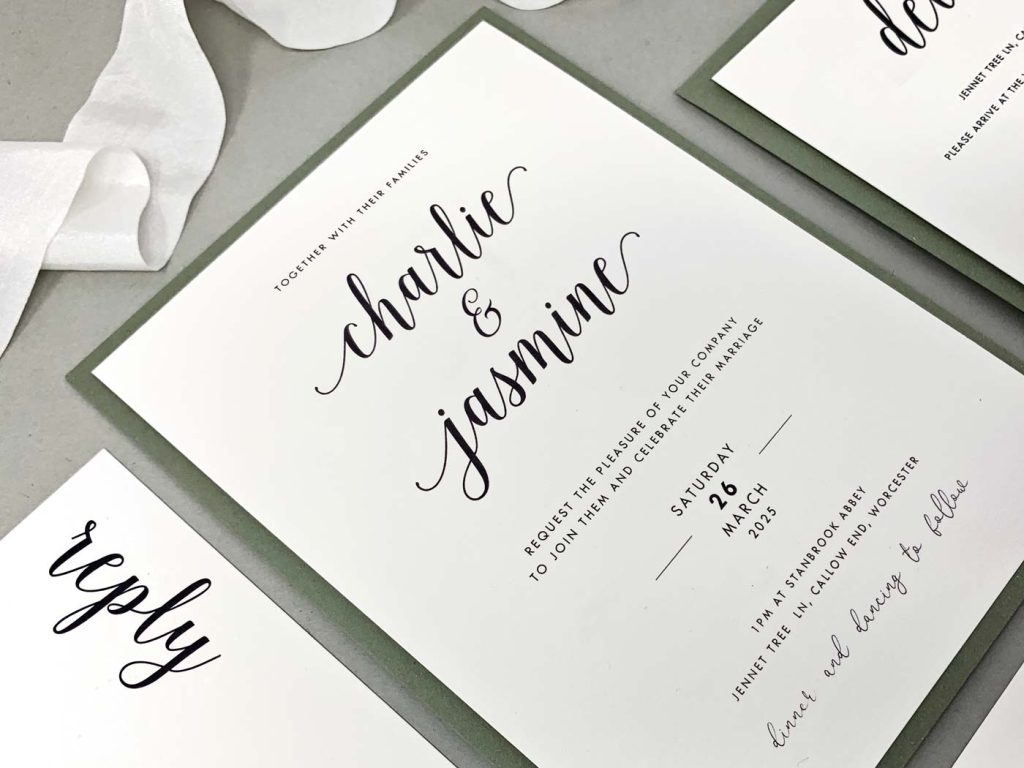 Calligraphy Wedding Invitation