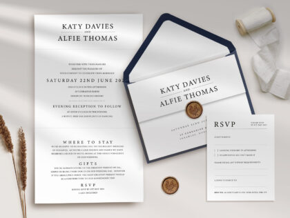 Classic Trifold Wedding Invitation