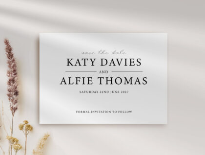 Classic Wedding Save the Date