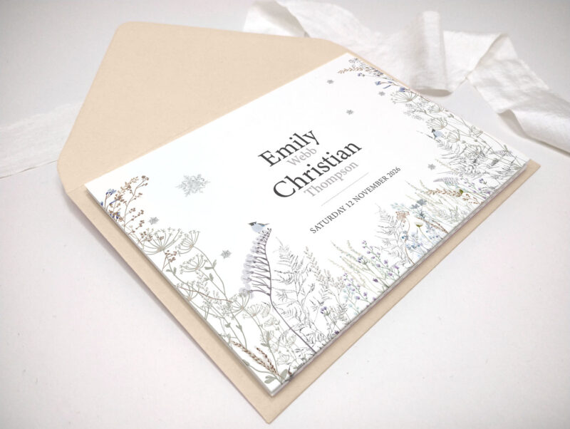 Hedgerow Concertina Wedding Invitation