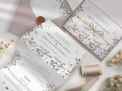 Meadow Concertina Wedding Invitation