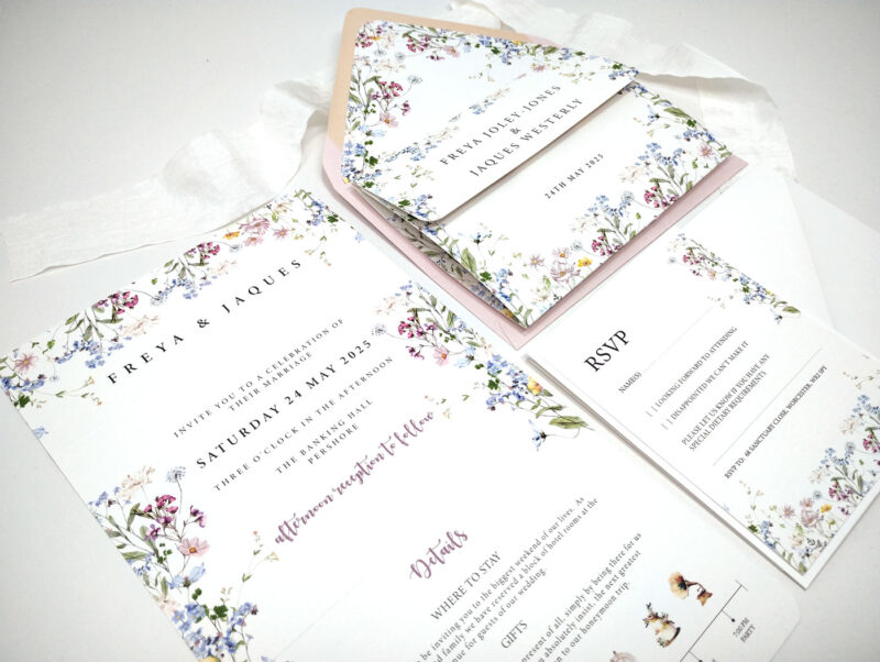 Meadow Tri- Fold Wedding Invitation