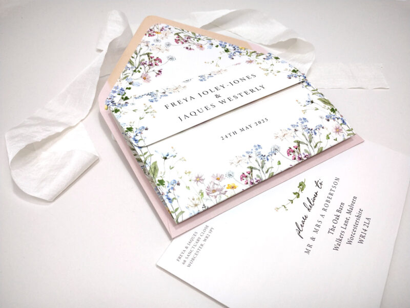 Meadow Tri- Fold Wedding Invitation