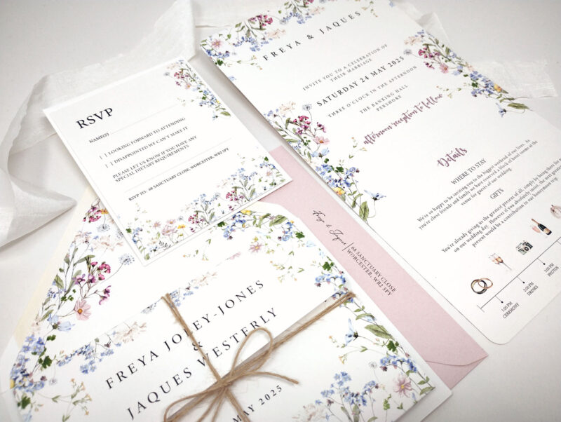 Meadow Tri- Fold Wedding Invitation