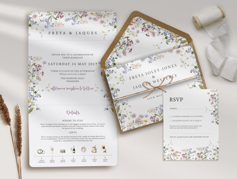 Meadow Trifold Wedding Invitation