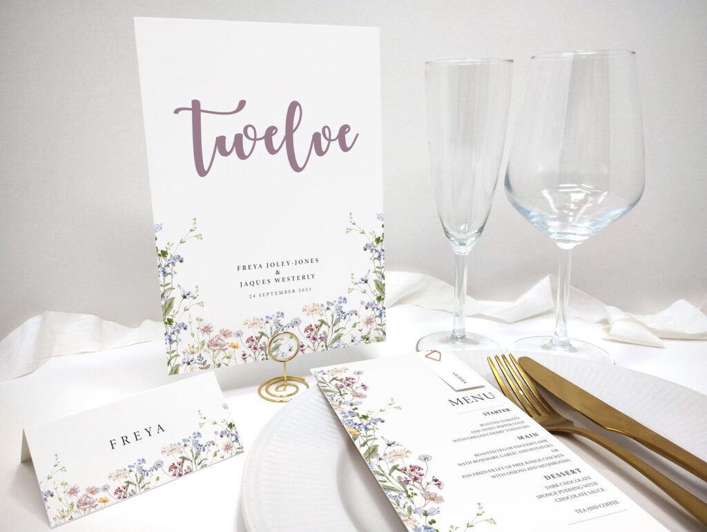 Meadow Wedding Table Stationery