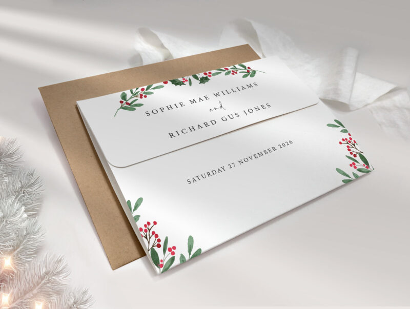 Merriest Trifold Wedding Invitation