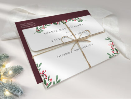 Merriest Trifold Wedding Invitation
