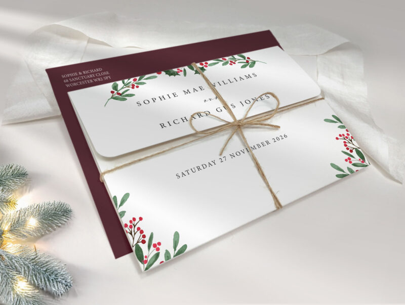 Merriest Trifold Wedding Invitation
