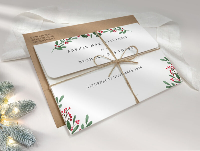 Merriest Trifold Wedding Invitation