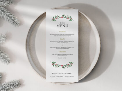 Merriest Wedding Menu