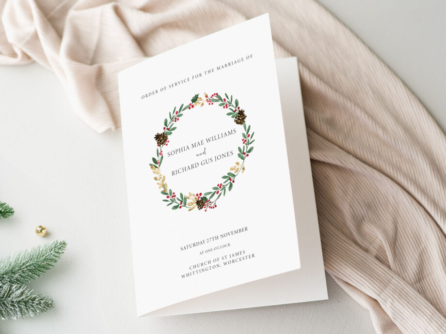 Merriest Wedding Order of Service
