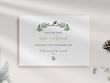 Merriest Wedding Save the Date