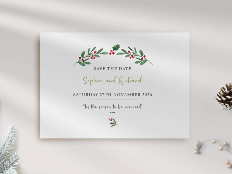 Merriest Wedding Save the Date