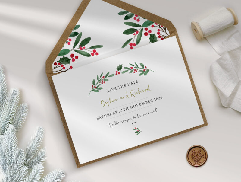 Merriest Wedding Save the Date