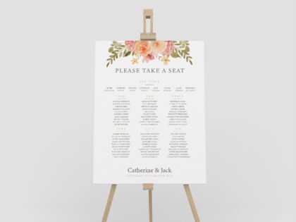 Delicate Wedding Table Plan