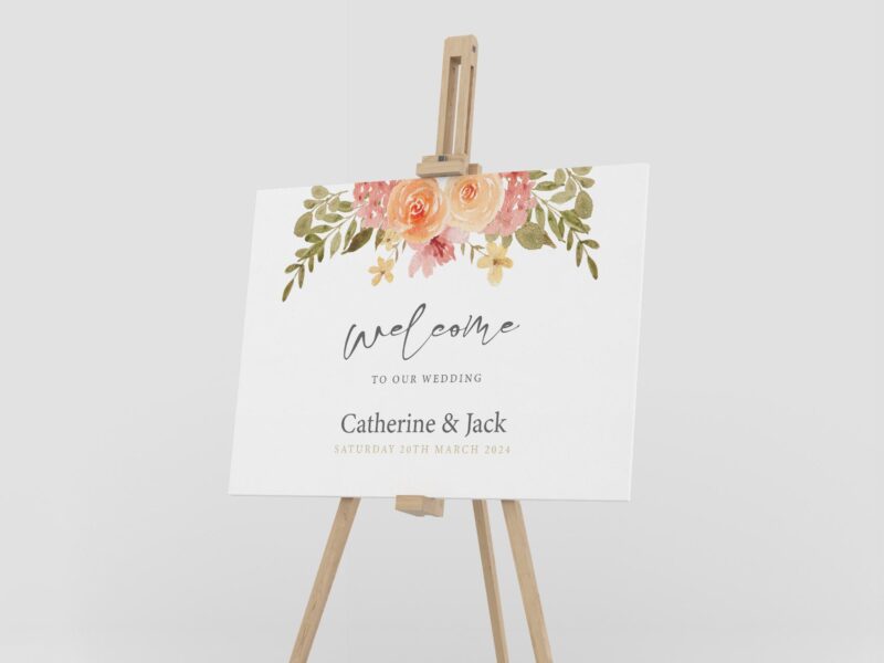 Delicate Wedding Welcome Sign