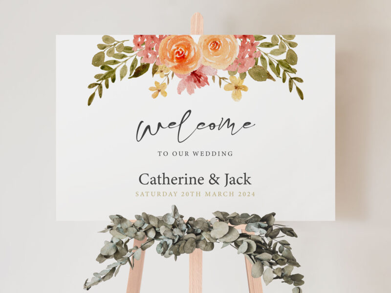 Delicate Wedding Welcome Sign