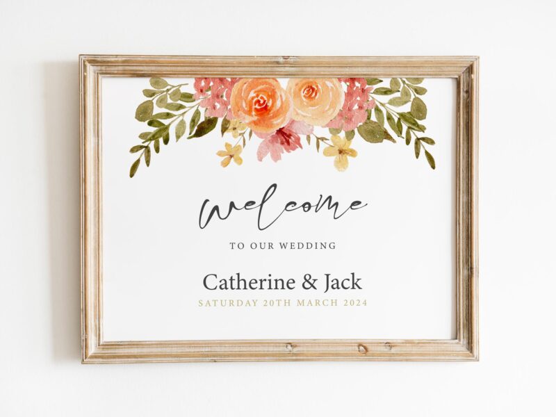 Delicate Wedding Welcome Sign