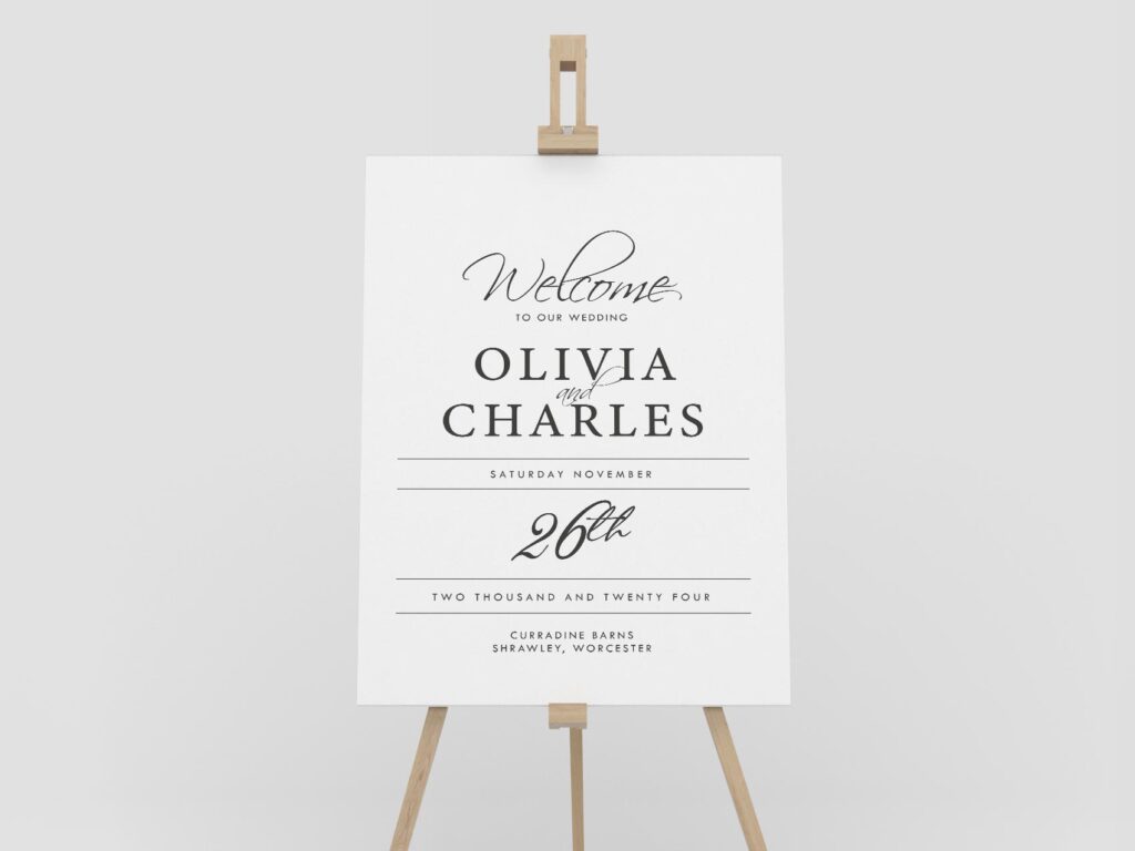 Elegant Wedding Welcome Signage