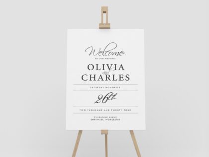 Elegant Wedding Welcome Signage