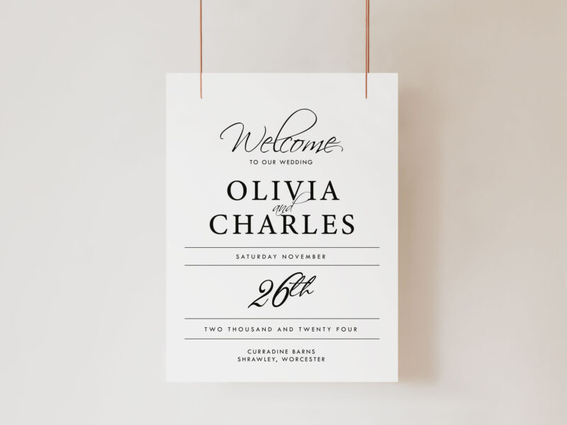 Elegant Wedding Welcome Signage