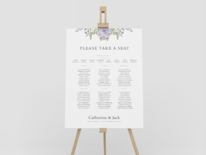 Hydrangea Wedding Table Plan