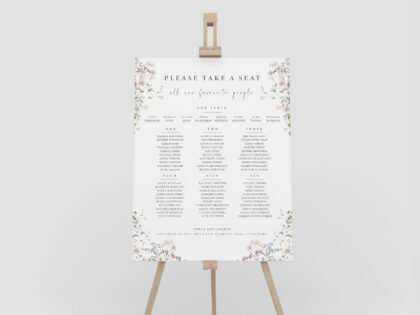 Meadow Wedding Seating Plan