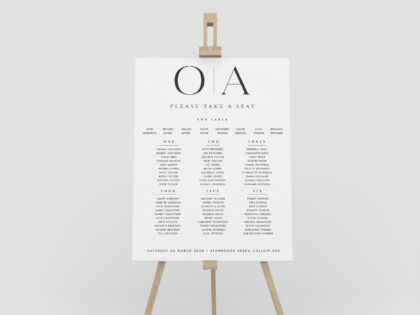 Refined Wedding Seating Plan