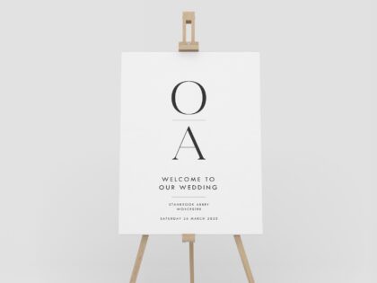 Refined Wedding Welcome Sign