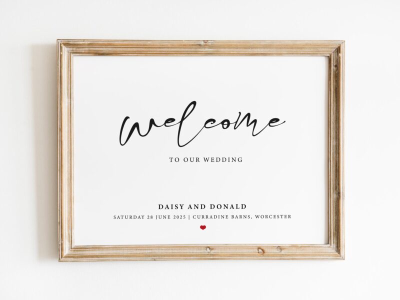 Little Love Wedding Welcome Sign