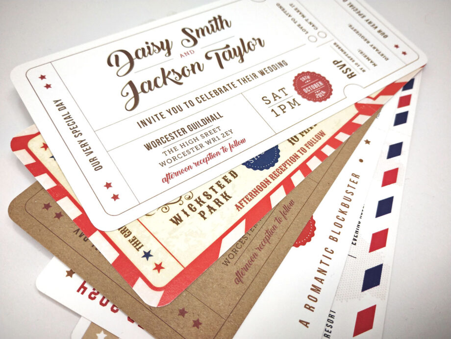 Ticket Wedding Invitations