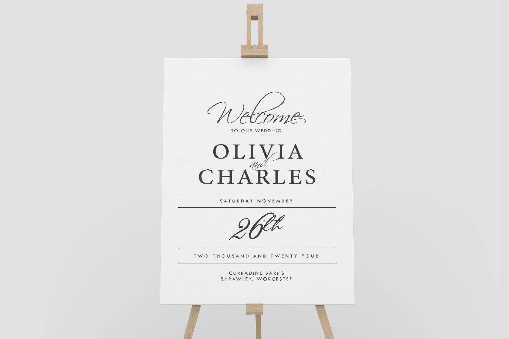 Elegant Wedding Welcome Signage