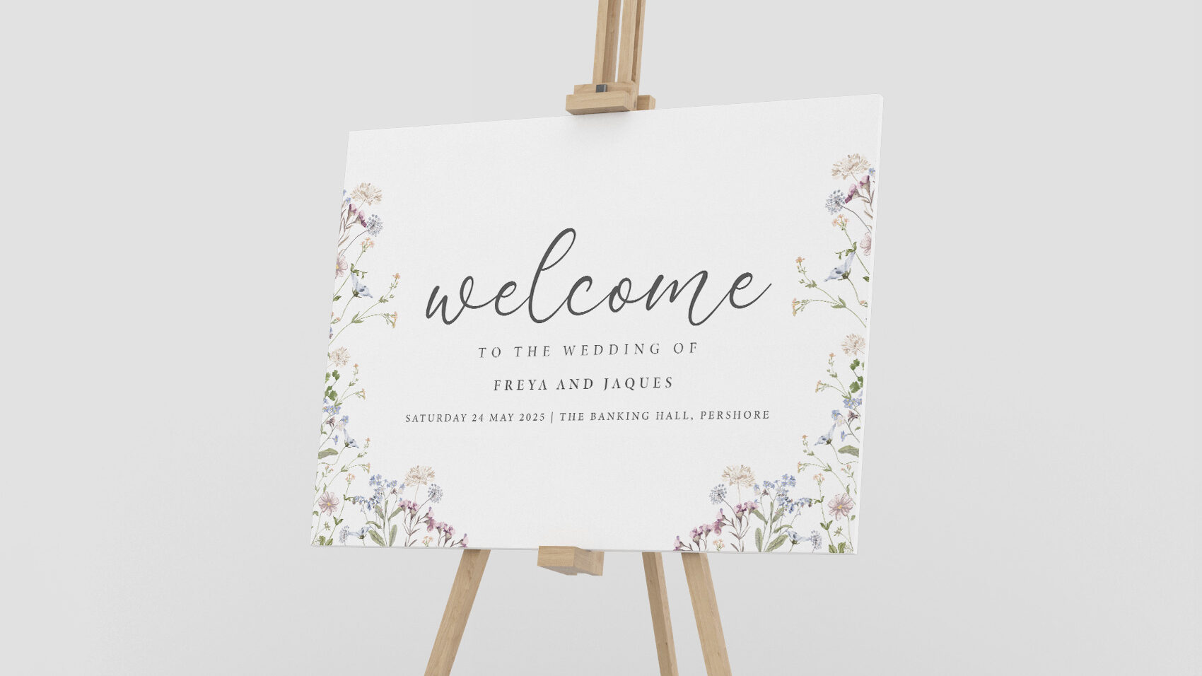 Meadow Wedding Welcome Sign