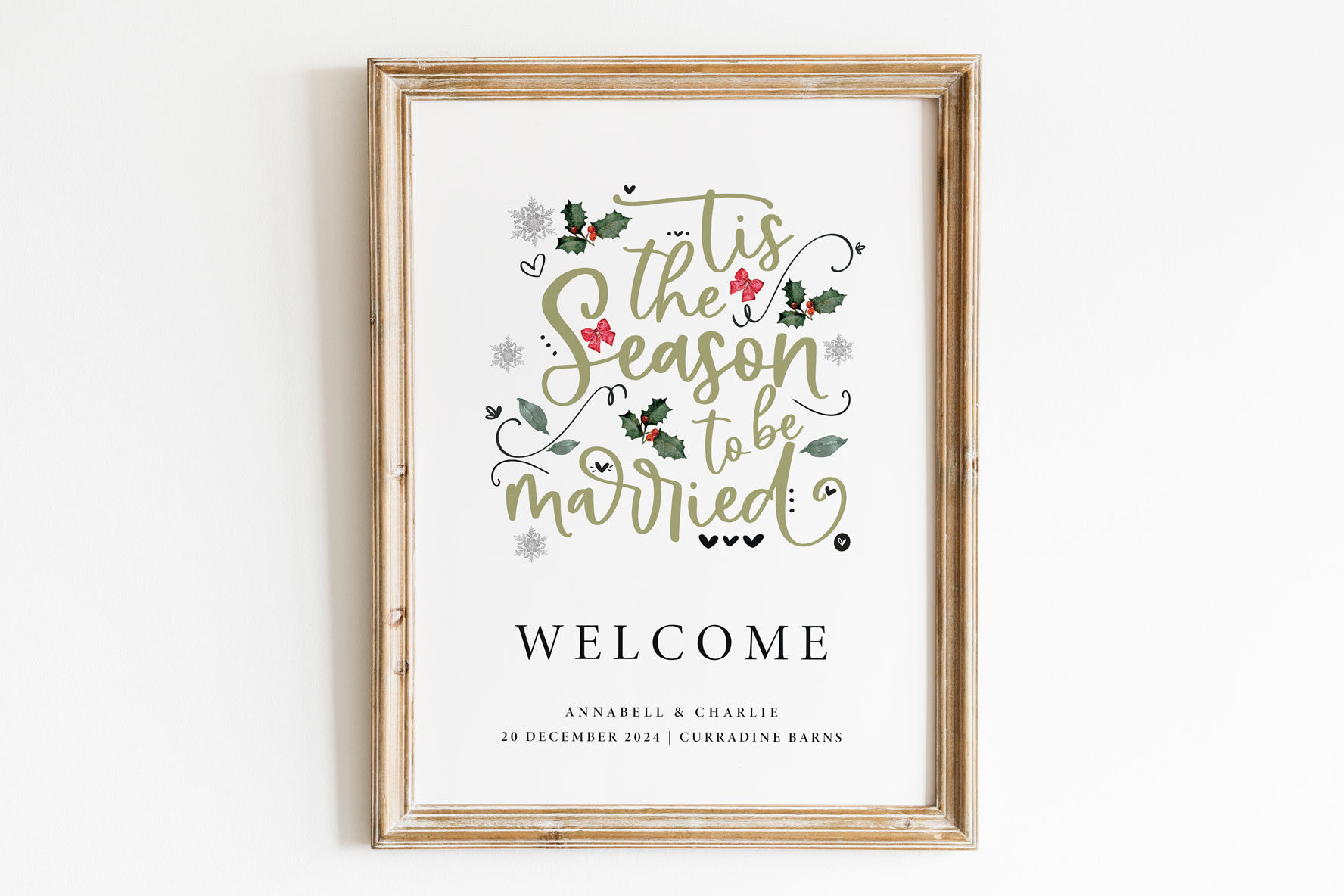 Winter Wedding Welcome Sign