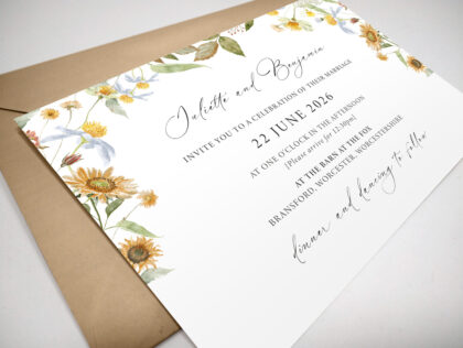 Sunflowers Wedding Invitation