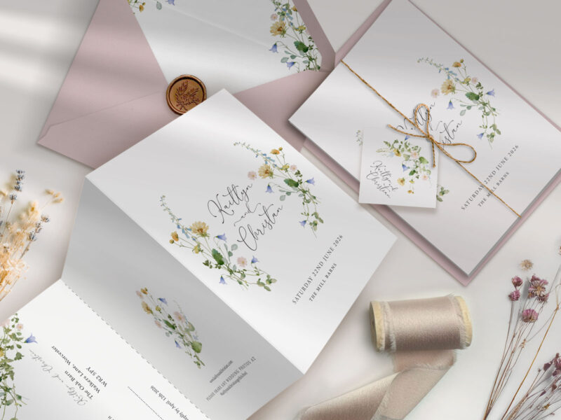 Summer Concertina Wedding Invitation