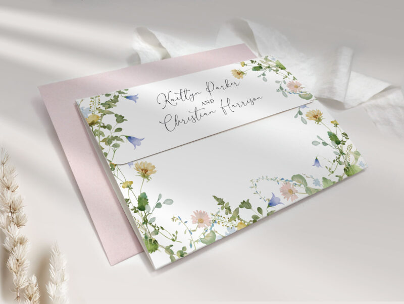 Summer Trifold Wedding Invitation