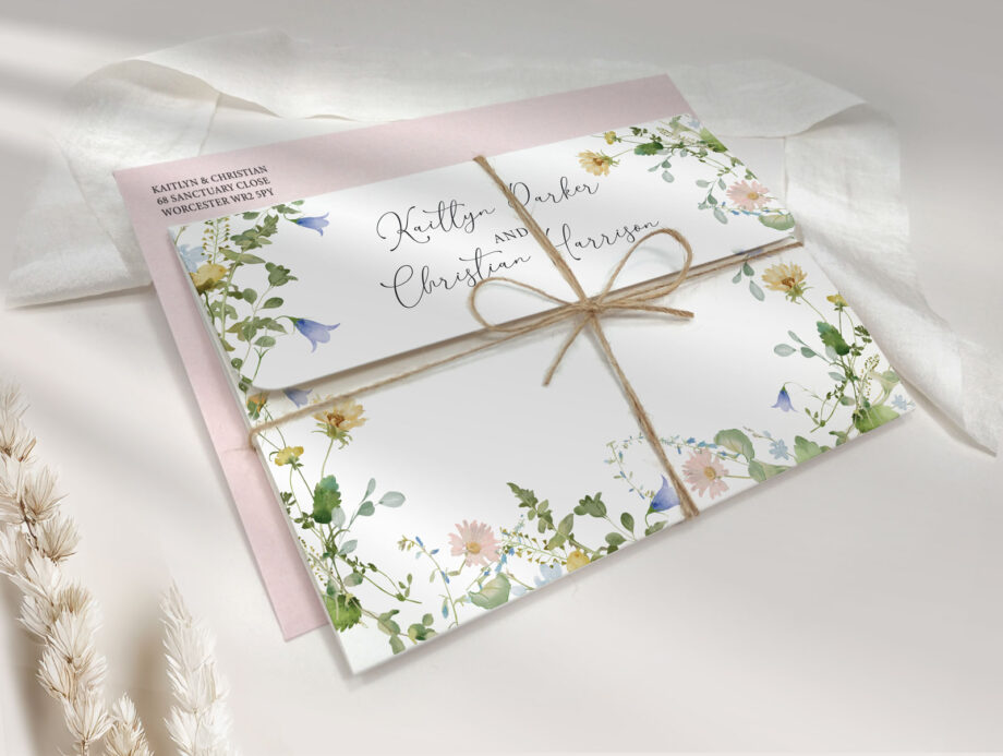 Summer Trifold Wedding Invitation